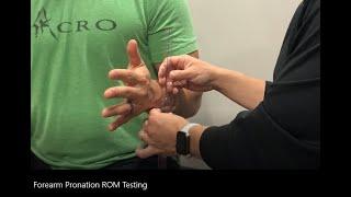 Range of Motion Measurement: Forearm Pronation