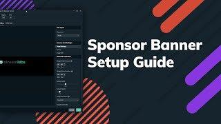 How to Set Up a Sponsor Banner in Streamlabs