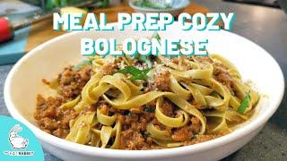 This cosy Meal Prep Bolognese recipe is such a DELICIOUS way to save time and money!