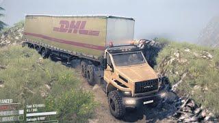 Spintires: MudRunner - URAL BEIGE Dangerous Road Truck Driving Gameplay Video HD