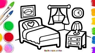 How to Draw a Bedroom | Easy Step By Step Tutorial