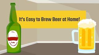 Brewing beer at home is easy - Homebrewing 101 - animated short explanation of the process