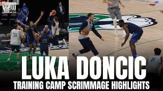 Luka Doncic Training Camp Scrimmage Highlights With INSANE One Legged Step Back Floater