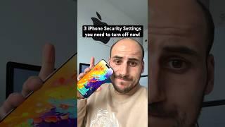  iPhone Security YOU must DEACTIVATE!!