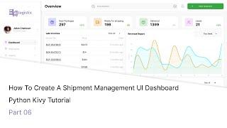 How To Create A Shipment Management Dashboard With Python And Kivy - Dashboard Invoices Card 01