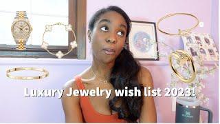 My Luxury Jewelry Wishlist 2023 | Stephanie Pierre #luxuryjewelry #luxurywishlist #blackyoutuber