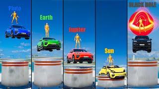 Gravity Difference #14 (Earth, Pluto, Jupiter, Sun, Black Hole) - Beamng drrive