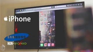 Screen Mirroring iPhone to Samsung TV | Non-Android TV Wirelessly (No Apple TV or Chrome Cast) 2020