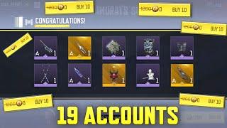 19 Accounts with 10 FREE Spins! | Samurai's Soul Series Armory | CODM | COD Mobile