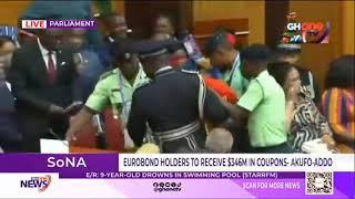 President Akufo Addo's Bodyguard Collapse During hs Last State of the Nation Address