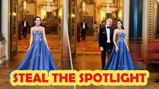 All Eyes On Catherine In Glamorous Blue Gown As She Exemplifies Flawless Style At Palace Reception