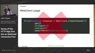 Devnexus 2024 - Spring off the HTTP High Dive into an Optimized Connection Pool - John Coyne
