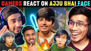 HEROBRINE SMP Members React On Ajju Bhai Face Reveal | Gamers Reaction | Total Gaming Face Reveal