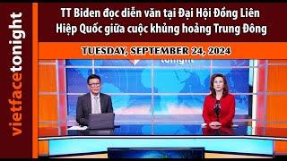 VF Tonight | TT Biden đọc diễn văn tại Đại Hội Đồng Liên Hiệp Quốc giữa cuộc khủng hoảng Trung Đông