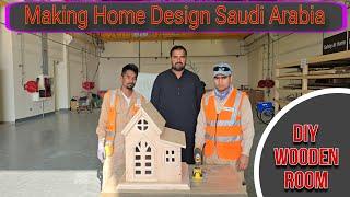 How to build a beautiful small wooden house decoration Amazing woodworkers teamwork! in Saudi Arabia