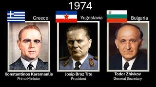 The leaders of Greece , Serbia & Bulgaria , every year (1815-2025)