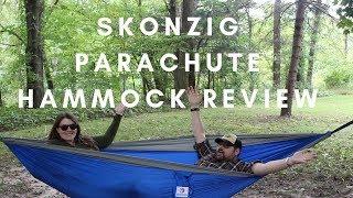 Skonzig Double Parachute Hammock Review | How To Set Up A Outdoor Hammock