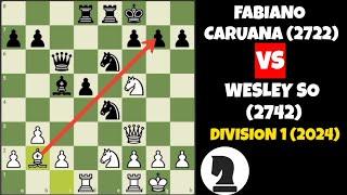 Wesley So  vs Fabiano Caruana  |  Division 1 (2024)  |  @ChessRecall