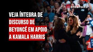 Veja íntegra de discurso de Beyoncé em apoio a Kamala Harris