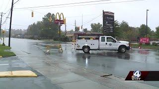 Flooding in Hendersonville, North Carolina 4 p.m.