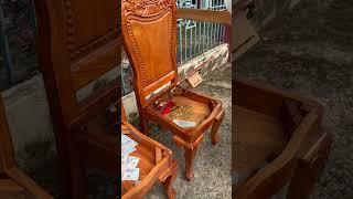 Creative hidden-compartment wooden chairs #furniture  #diy #asmr #woodworking #viral #trending