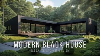 Innovative Black House Designs: Integrating Nature with Modern Minimalism