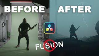Composite Green Screen Clips without FUSION - Davinci Resolve Tutorial