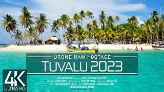 【4K】 Drone RAW Footage  This is TUVALU 2023  South Pacific Island Nation  UltraHD Stock Video