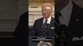 Biden praised the negotiations that brought Americans home