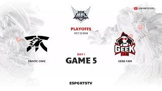 Fnatic ONIC vs Geek Fam GAME 5 MPL ID S14 PLAYOFFS | GEEK vs FNOC ESPORTSTV