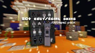 50+ eboy/egirl skins with capes pack (cosmetic skin pack) | CG324