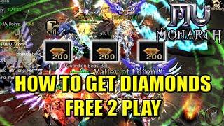 How to obtain Diamonds for FREE 2 PLAY - MU Monarch SEA (Filipino)