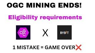 END OF OGC MINING || ELIGIBILITY CRITERIA || HOW TO ADD TRON WALLET