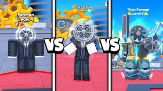 TITAN FANMAN vs LARGE FANMAN vs FANMAN!  | Toilet Tower Defense Roblox