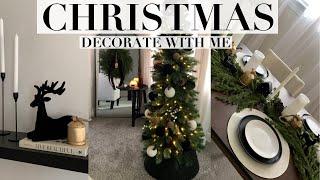 CHRISTMAS DECORATE WITH ME 2024 || MODERN LUXE DECOR || EASY DECOR IDEAS || MODERN HOLIDAY HOME TOUR