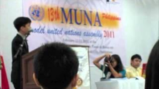 MUNA 2011: Leandro Leviste (Iran) Environment Speech