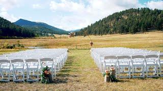 Emily and Garrett at Deer Creek Valley Ranch in Bailey, Colorado