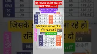 UP POLICE EXAM CUT OFF 2024 | UP POLICE 2024 PHYSICAL & FINAL सबसे सटीक CUT OFF #shorts #uppolice