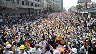 Myanmar: Tens of thousands take to streets despite junta's warning of 'loss of life'