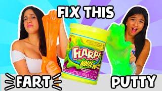 FIX THIS BUCKET OF STORE BOUGHT PUTTY SLIME CHALLENGE WITH MERMAID MOM!