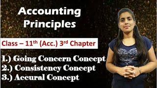 Accounting principles || chapter -11 || going concern concept || consistency concept || accural ||