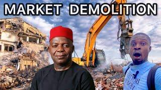 Gov.Alex Otti Demolishing Ekoha shopping Plaza in Aba Abia State Nigeria