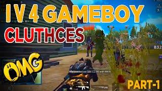 1 v 4 OP Clutches (Part-1)||PUBGM EMULATOR|| GAMEBOY YT