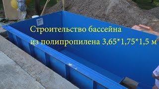 Строительство бассейна из полипропилена 3,65*1,75*1,5 м. ЧАСТЬ ПЕРВАЯ