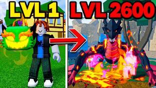 UPEI DO 1 AO 2600 COM A NOVA DRAGON NO BLOX FRUITS!