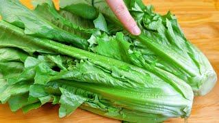 The BEST Way to Cook Romaine Lettuce! Vibrant Green, Flavorful, Crispy, and Perfect with Rice! #油麦菜