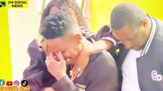 ERI OMONDI FAINTING WHILE VIEWING FRED OMONDI'S BODY AT CHIROMO MORTUARY 