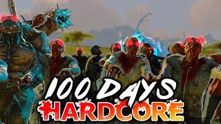 I Survived 100 Days in ARK Hardcore, but with ZOMBIES!