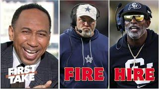 FIRST TAKE | FIRE McCarthy & HIRE Deion Sanders Now! - Stephen A. on Cowboys loss to Eagles 34-6