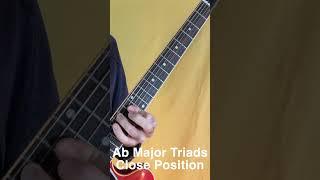 Ab Major Triad Drill - Close Position #guitar #guitarpractice #jazz #chords